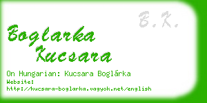 boglarka kucsara business card