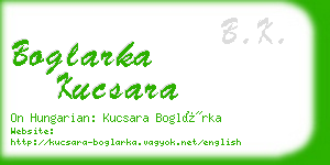 boglarka kucsara business card